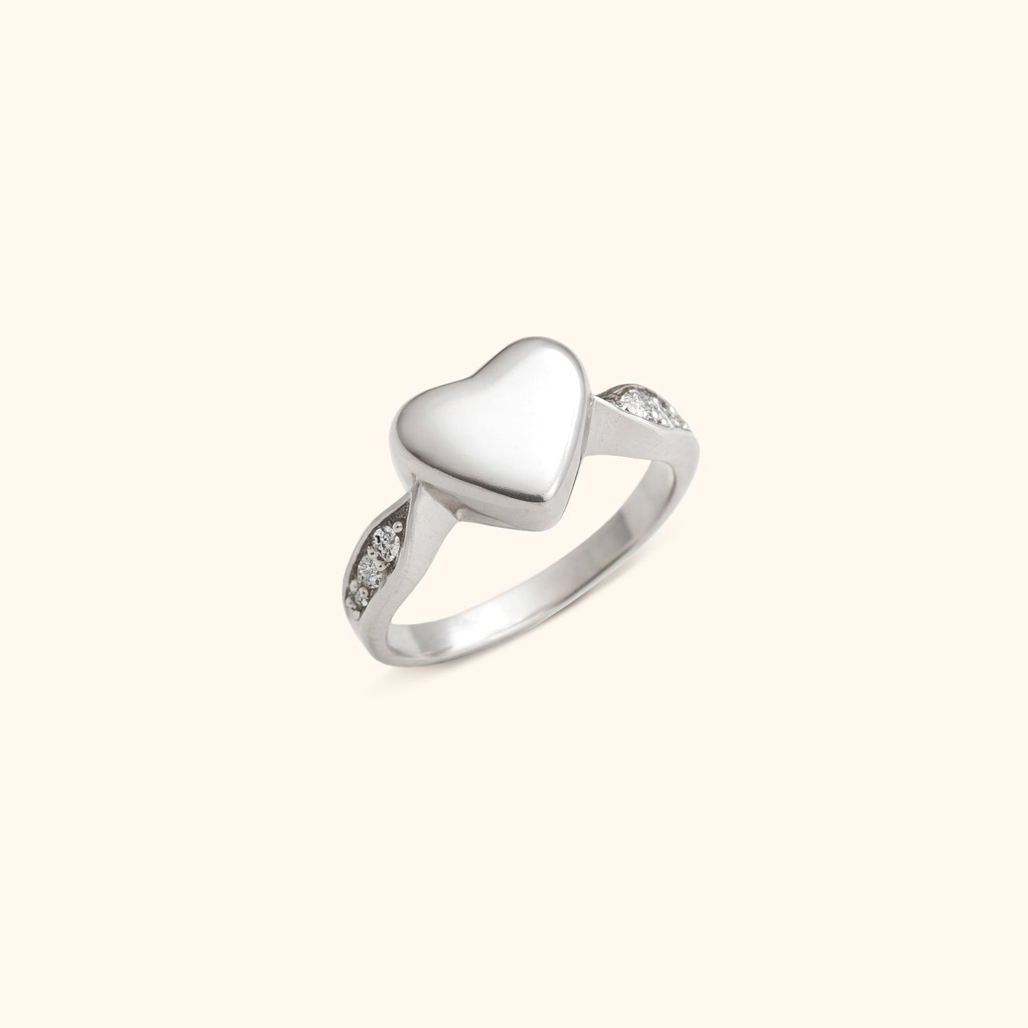 Eternal Heart's Urn Ring with Message Card