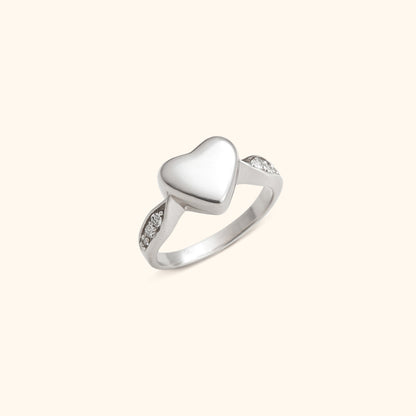 Eternal Heart's Urn Ring with Message Card