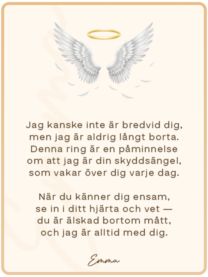 Guardian Wings Angel Ring with Message Card