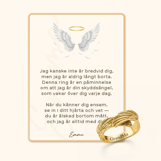 Guardian Wings Angel Ring with Message Card