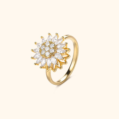Sunflower's Sparkling Spinning Ring