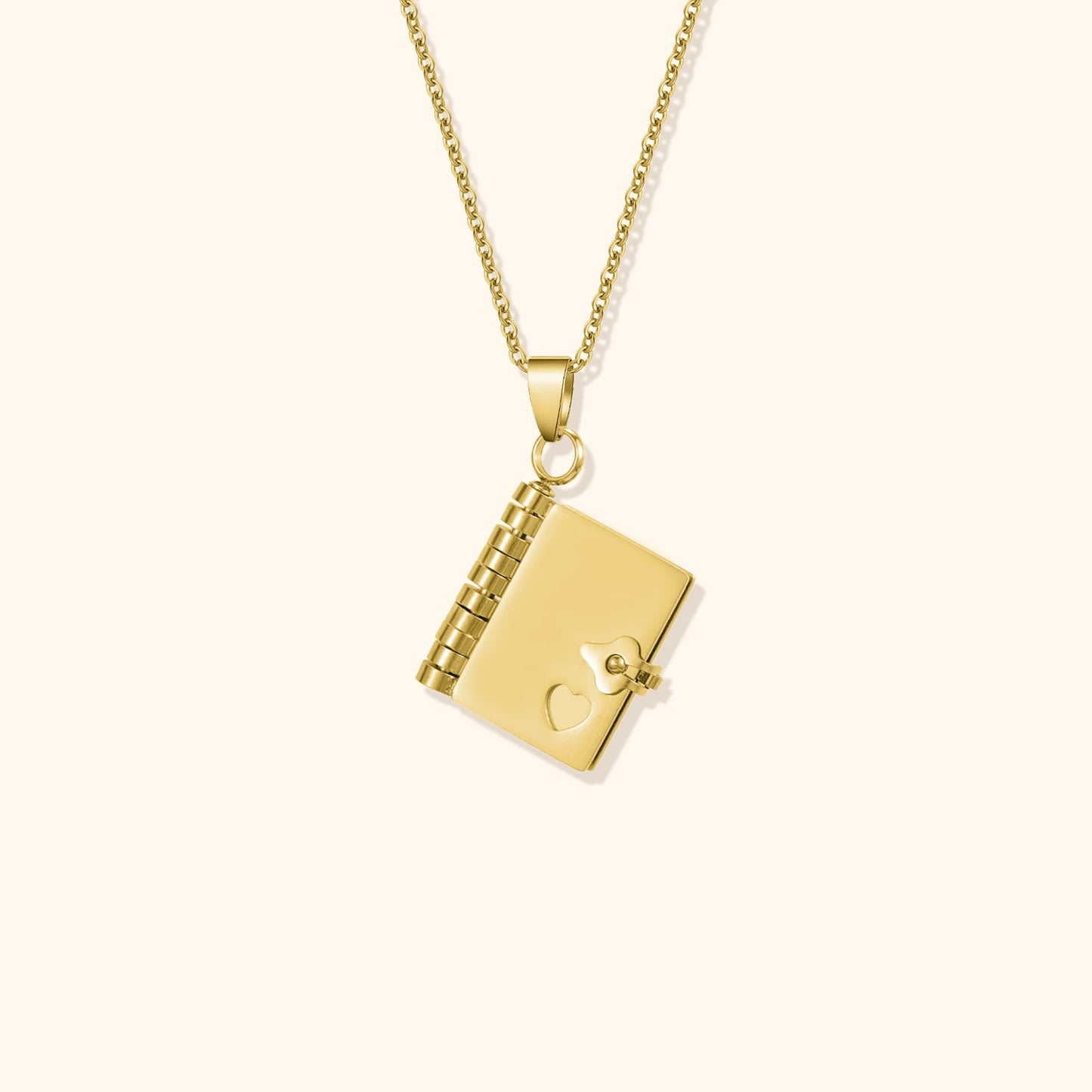 Secret Love Message Book Necklace