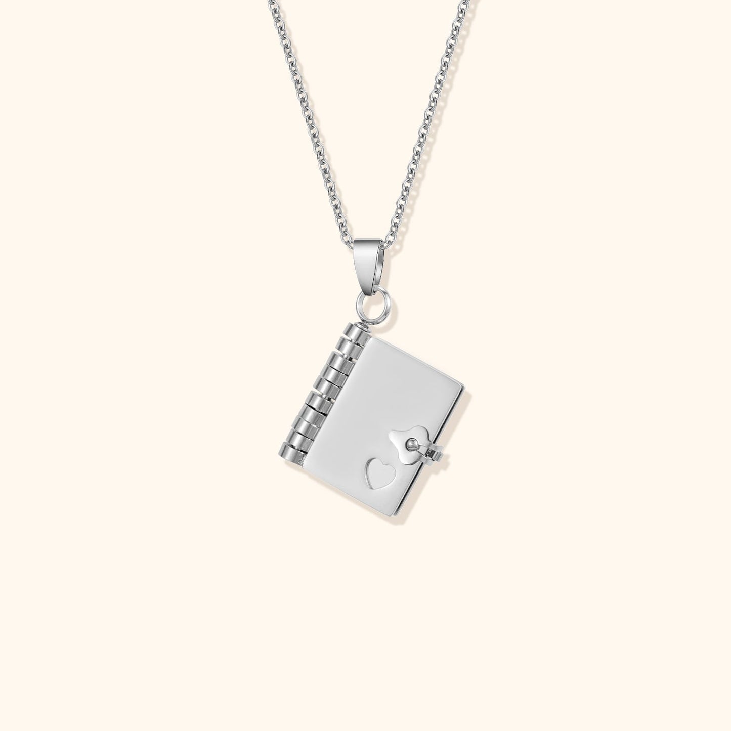 Secret Love Message Book Necklace