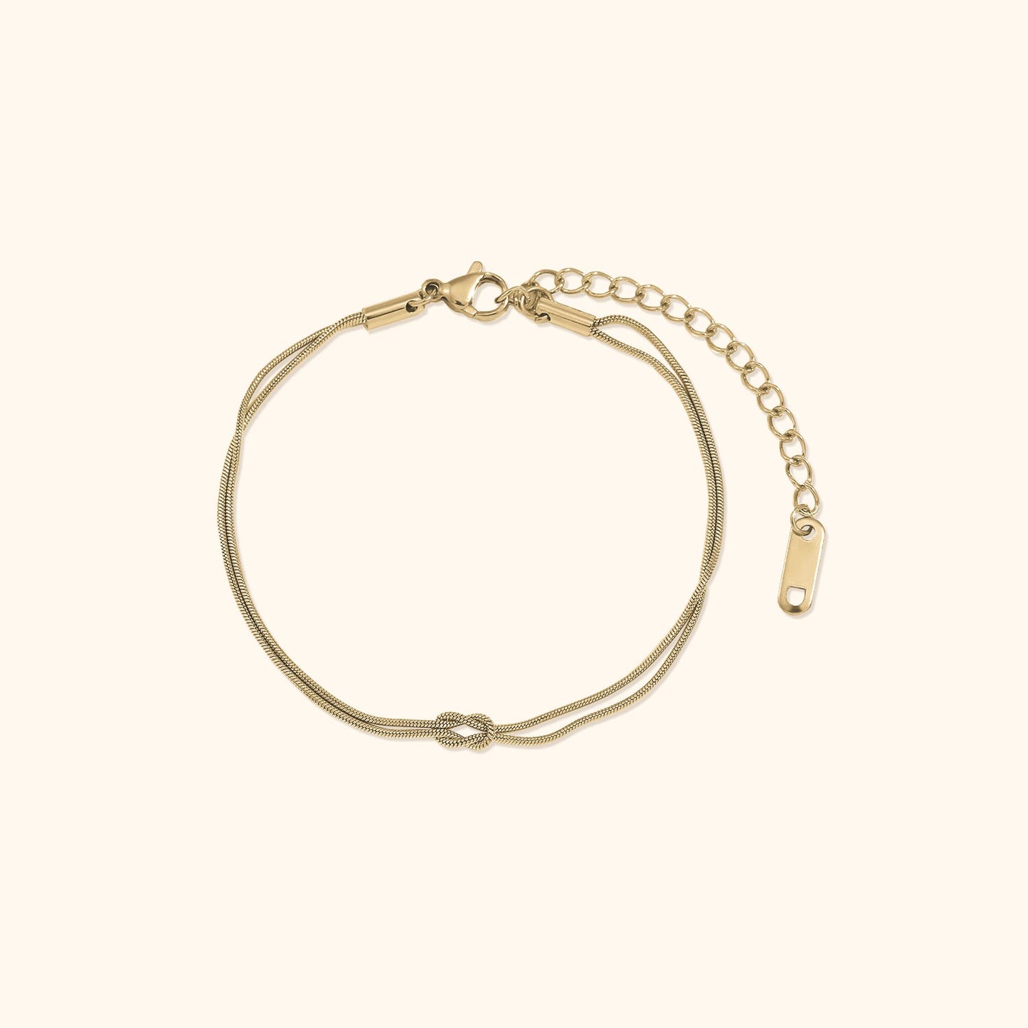 Interlinked Knot Couple Bracelet