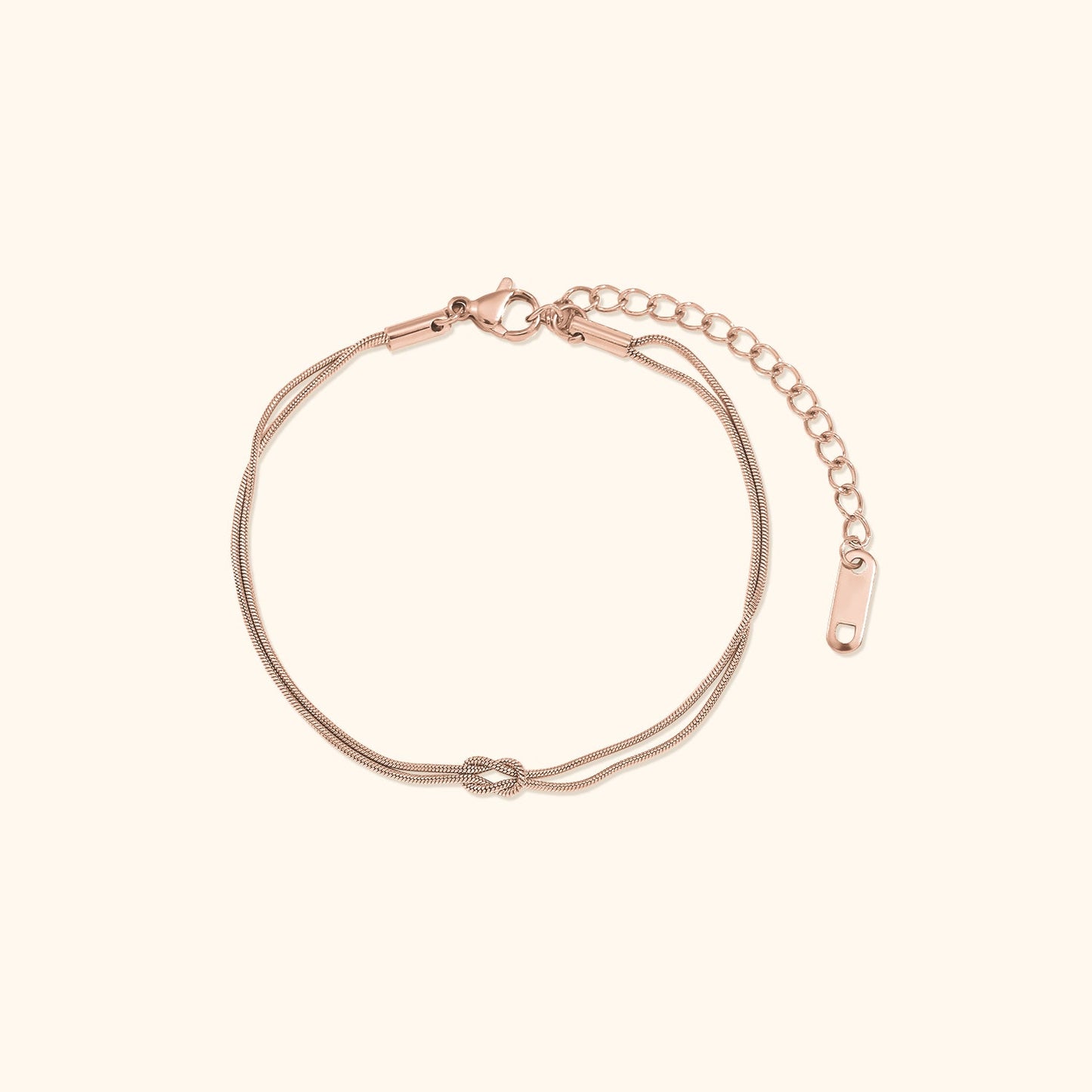 Interlinked Knot Couple Bracelet