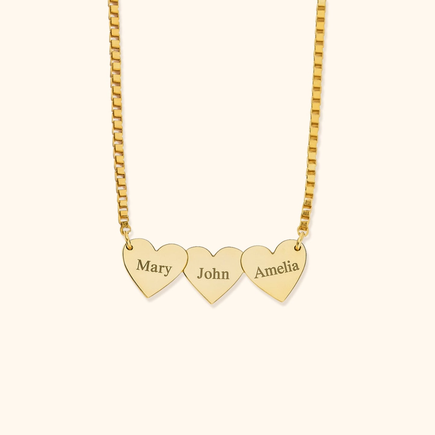 Personalised Heart-Shaped Engraved Necklace