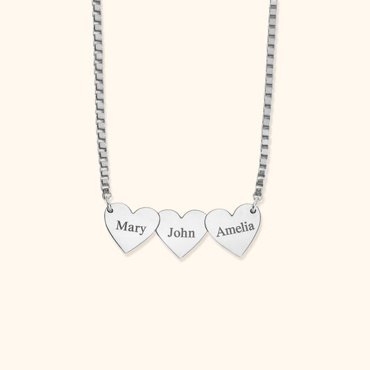 Personalised Heart-Shaped Engraved Necklace