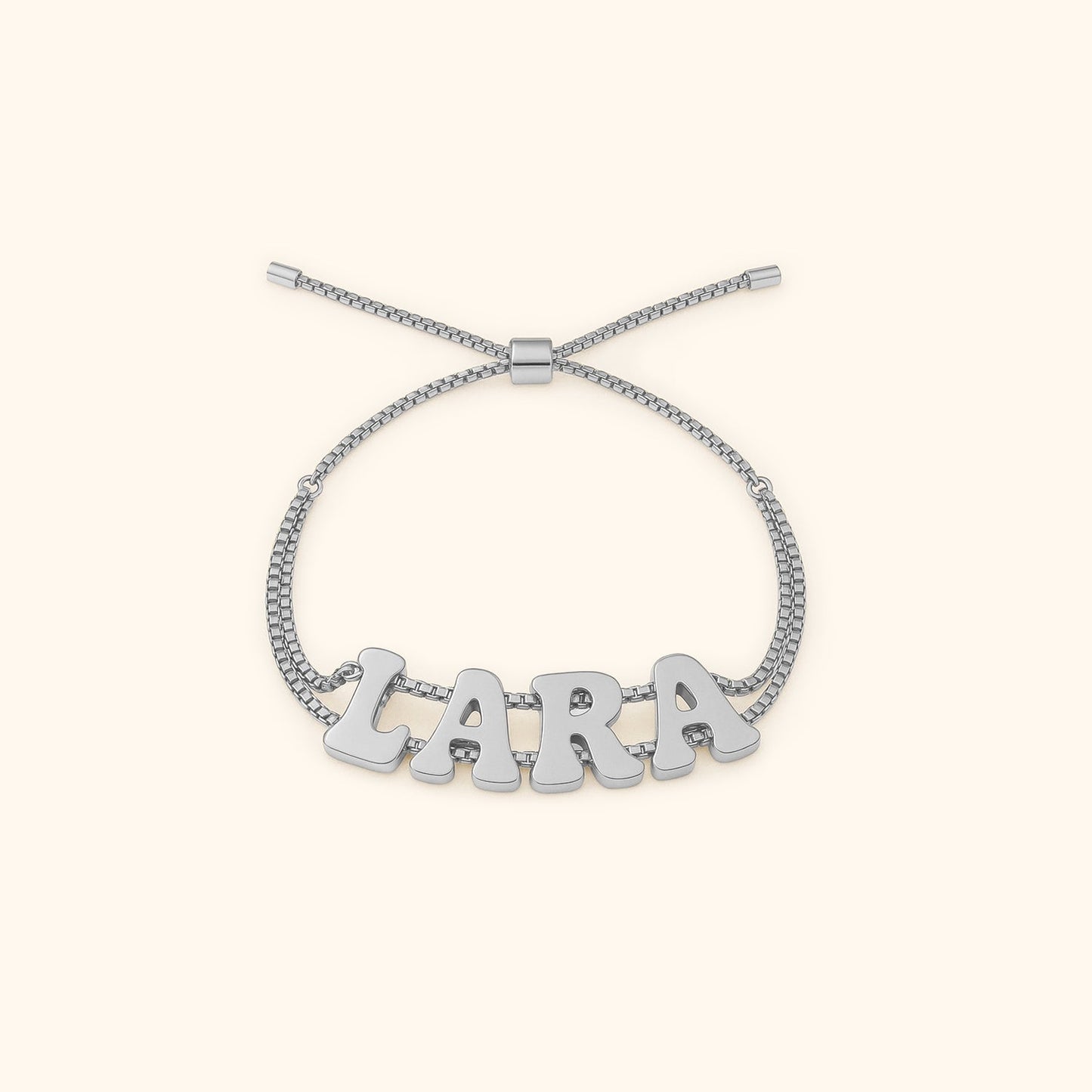 Bubble Letters Name Bracelet