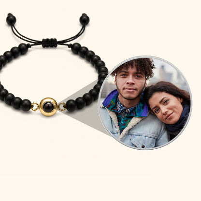 Elegant Pearl Photo Bracelet