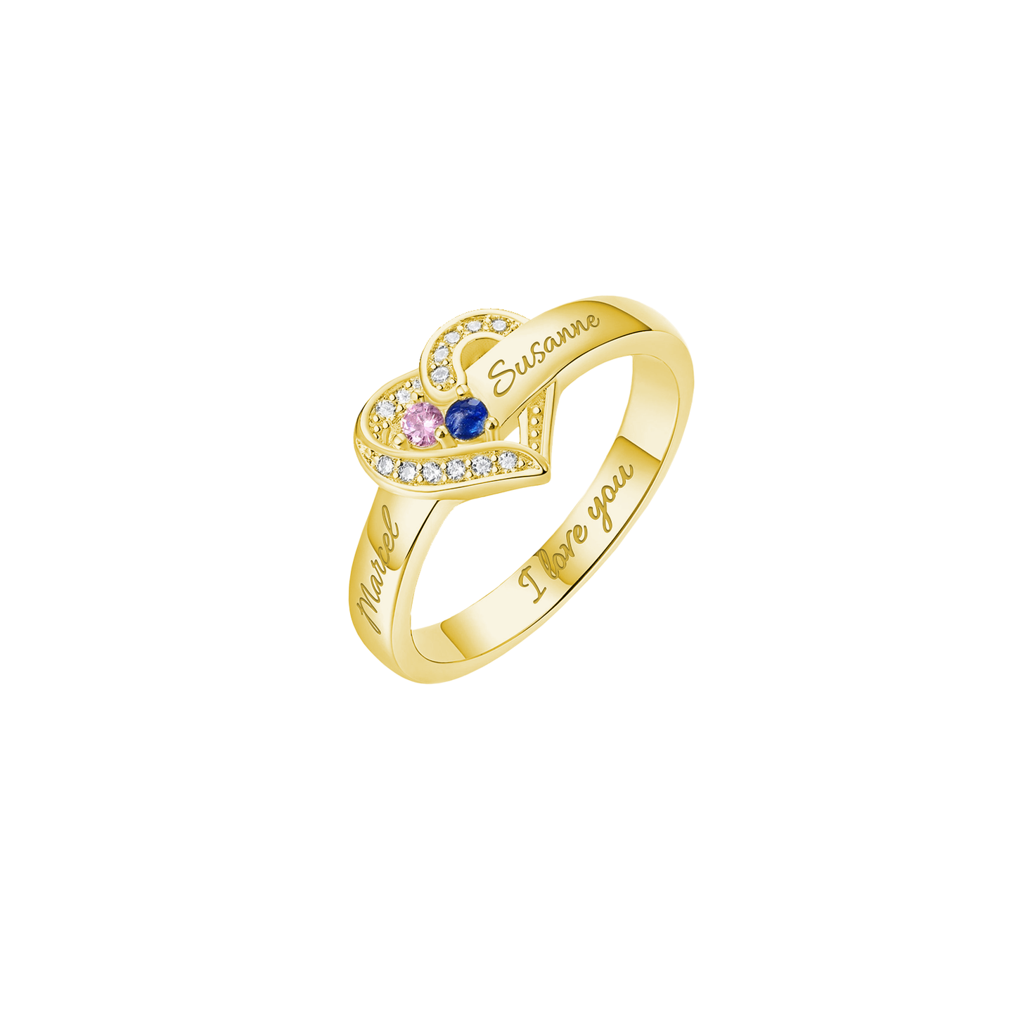Personalised Ring with Birthstones