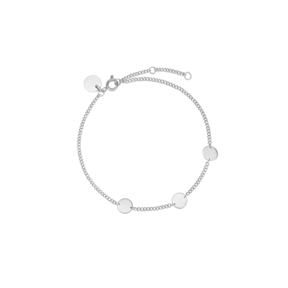 Personalised coin bracelet with engraving