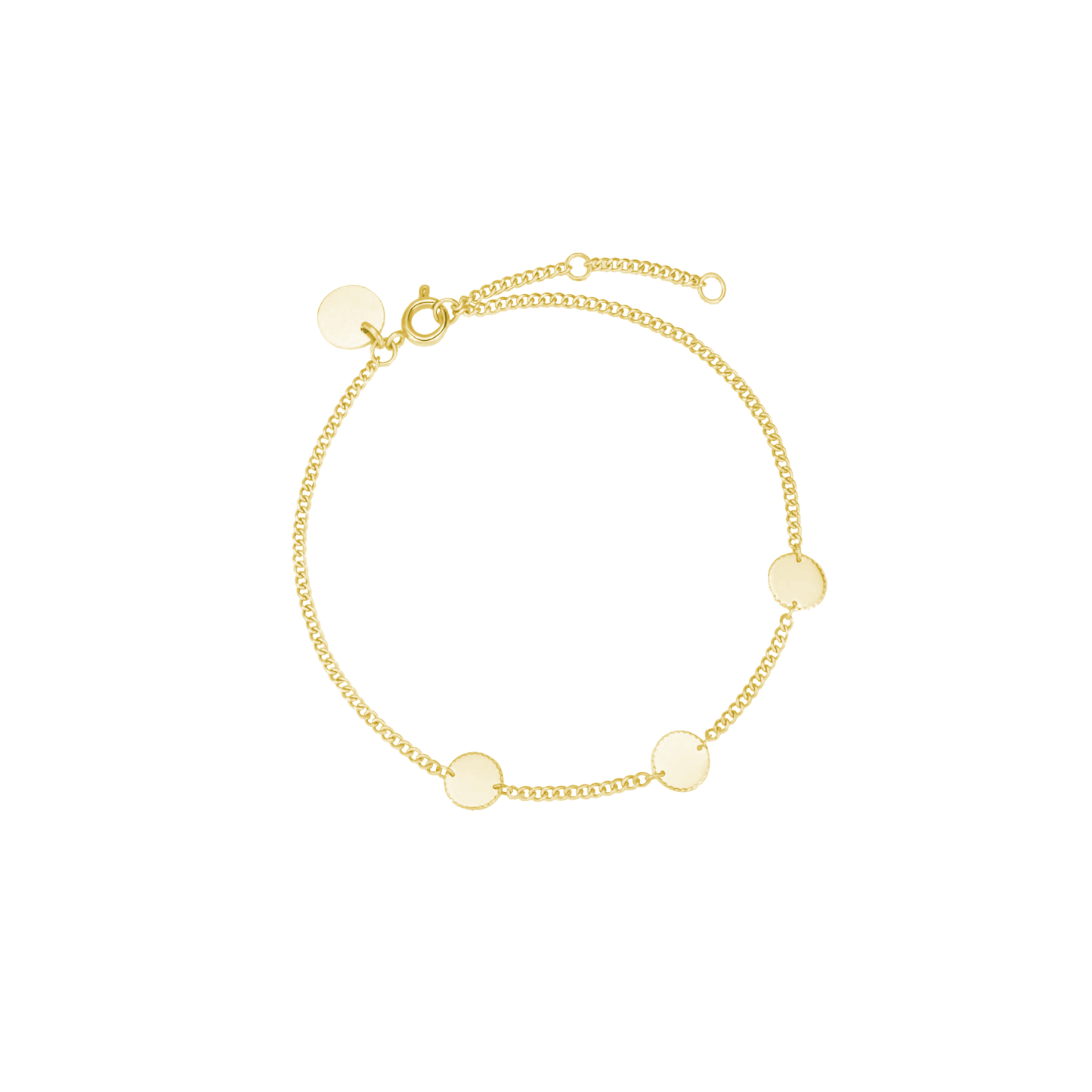 Personalised coin bracelet with engraving