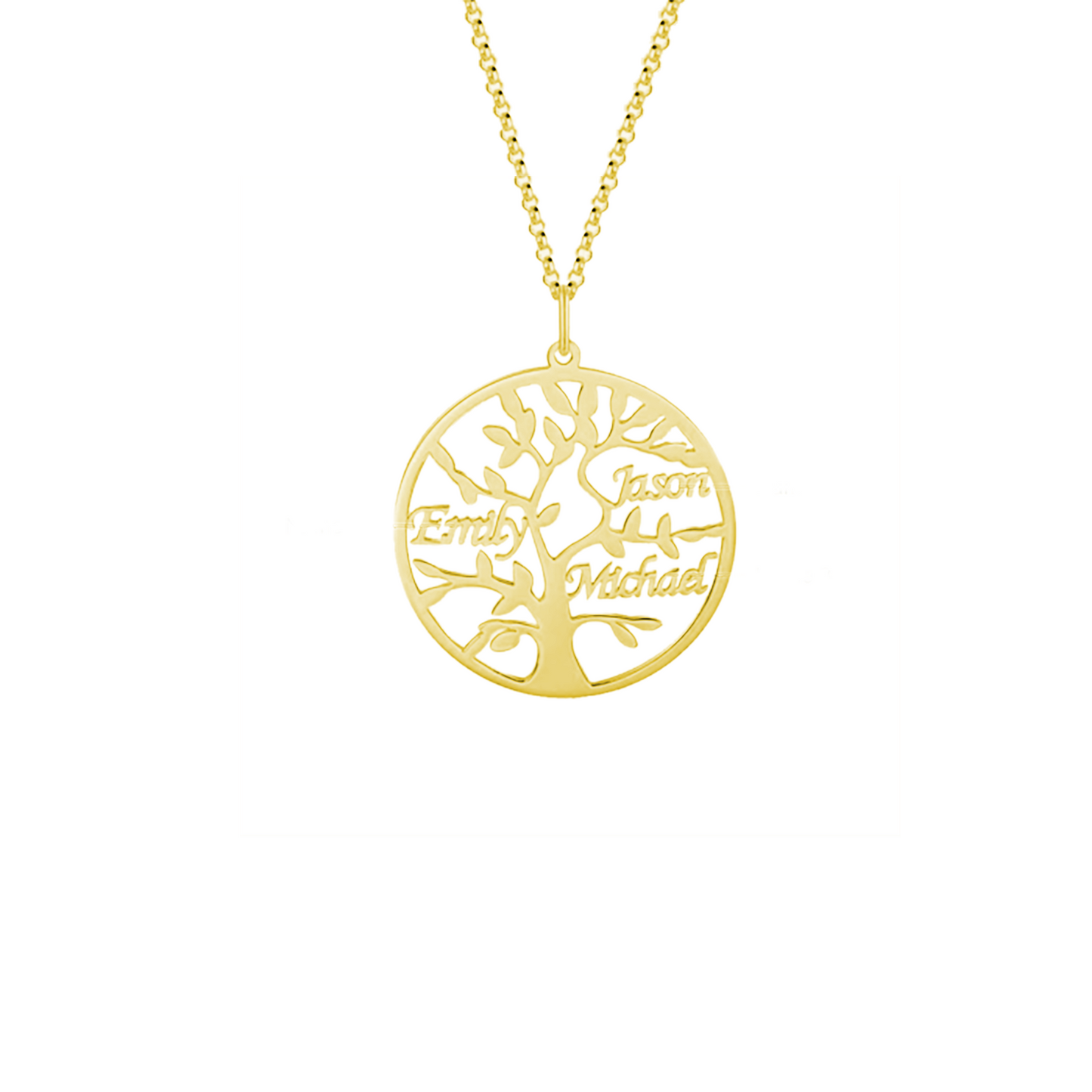 Customisable Family Tree Necklace with 1-9 Names