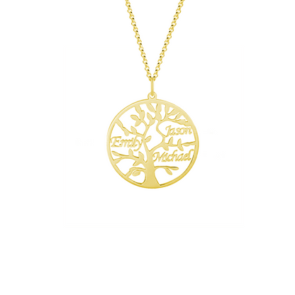 Customisable Family Tree Necklace with 1-9 Names