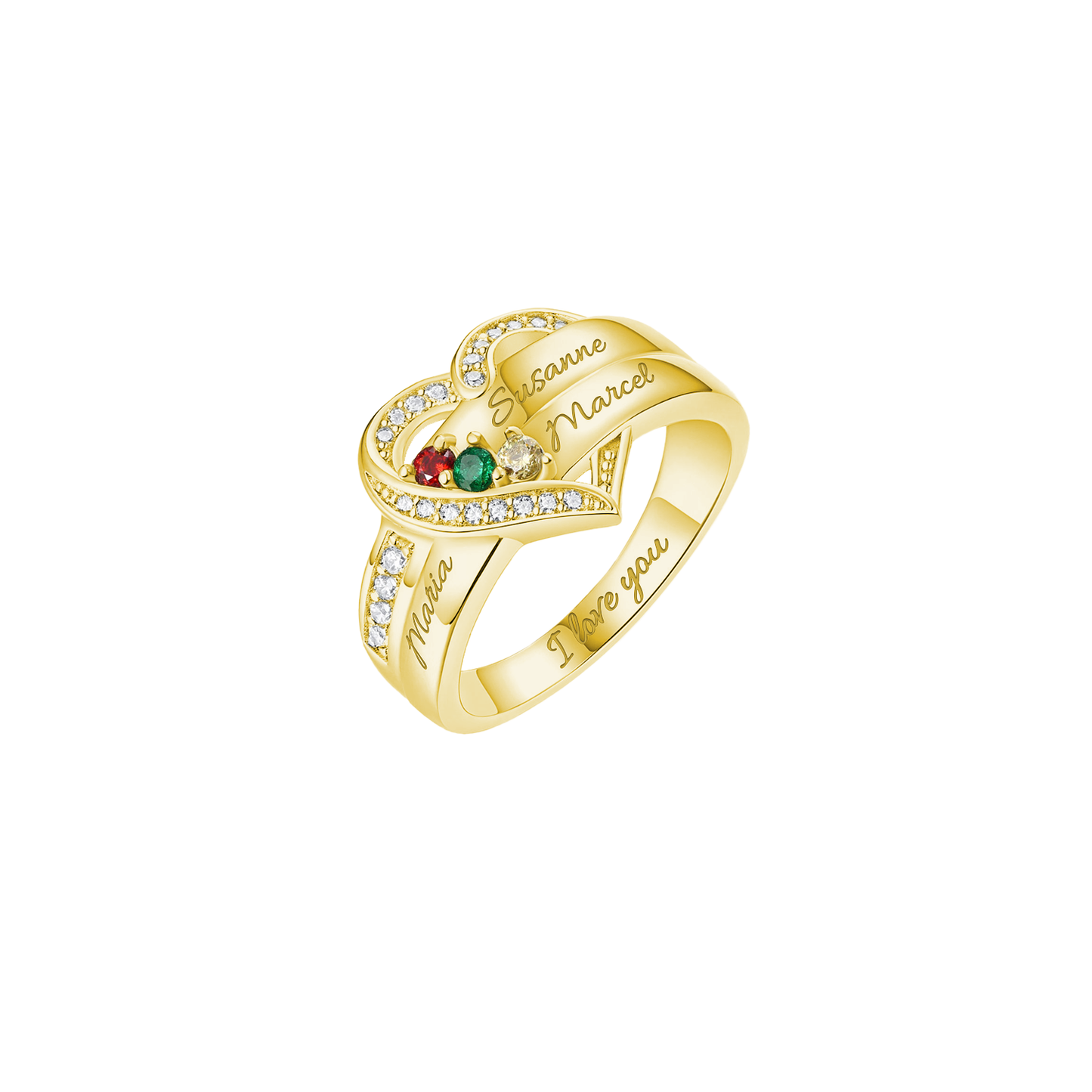 Personalised Ring with Birthstones