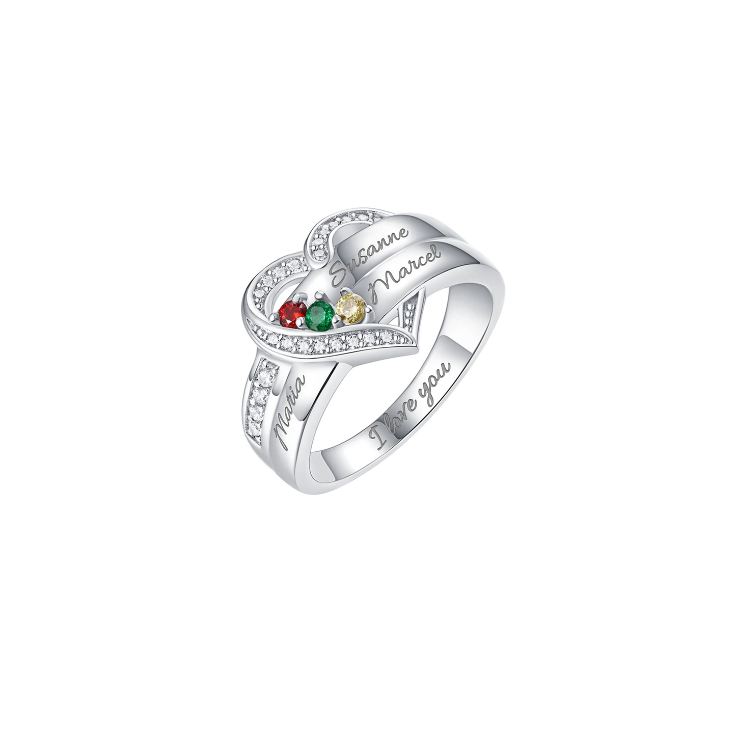 Personalised Ring with Birthstones