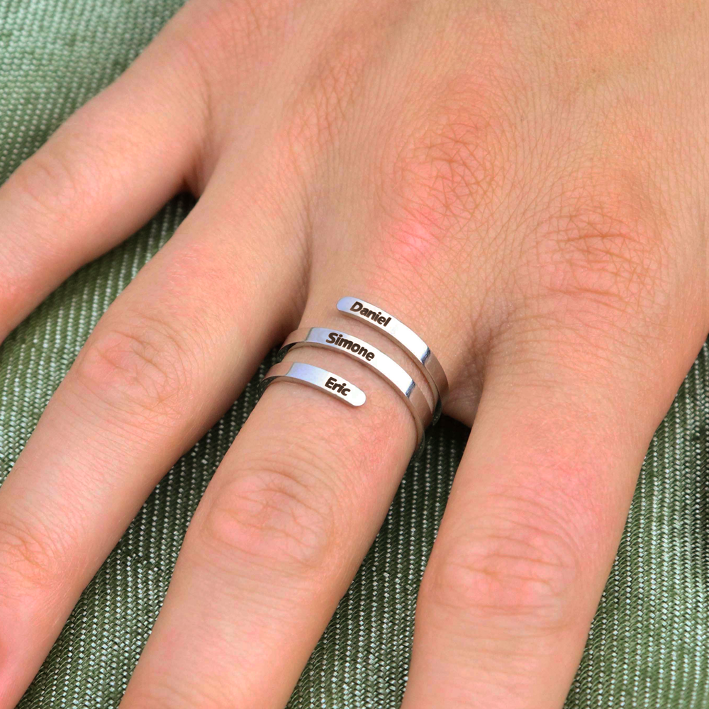 Personalised Luxury Ring With Three Names