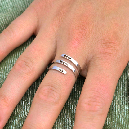 Personalised Luxury Ring With Three Names