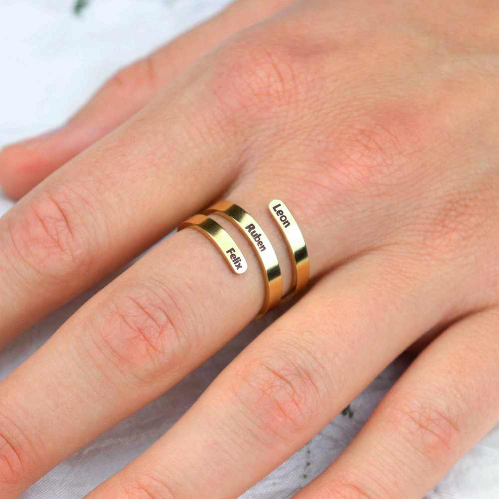 Personalised Luxury Ring With Three Names