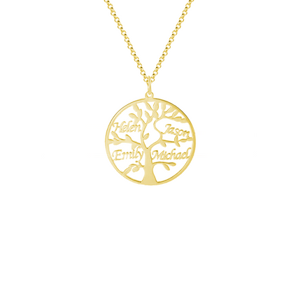 Customisable Family Tree Necklace with 1-9 Names