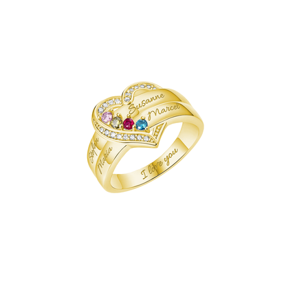 Personalised Ring with Birthstones