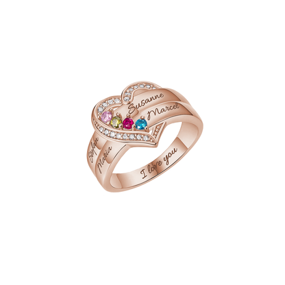 Personalised Ring with Birthstones