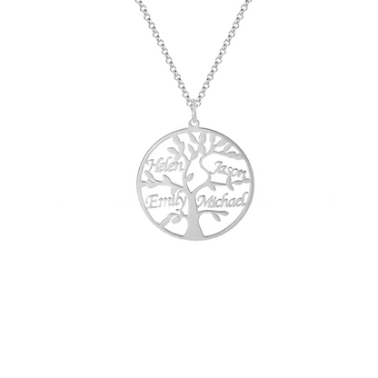 Customisable Family Tree Necklace with 1-9 Names