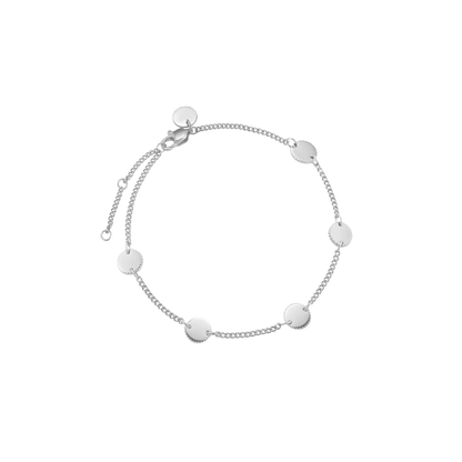 Personalised coin bracelet with engraving