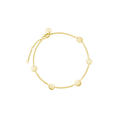 Personalised coin bracelet with engraving