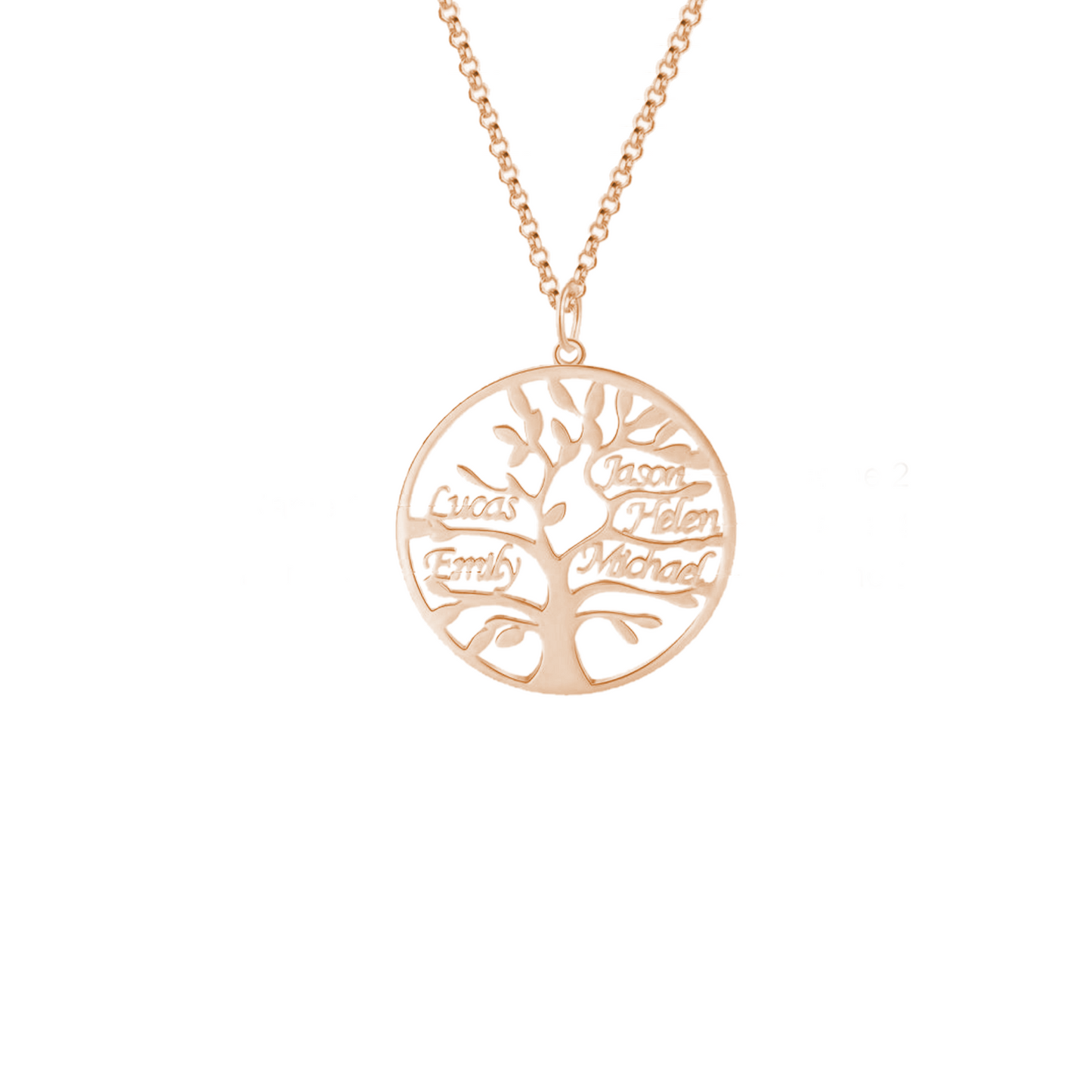 Customisable Family Tree Necklace with 1-9 Names