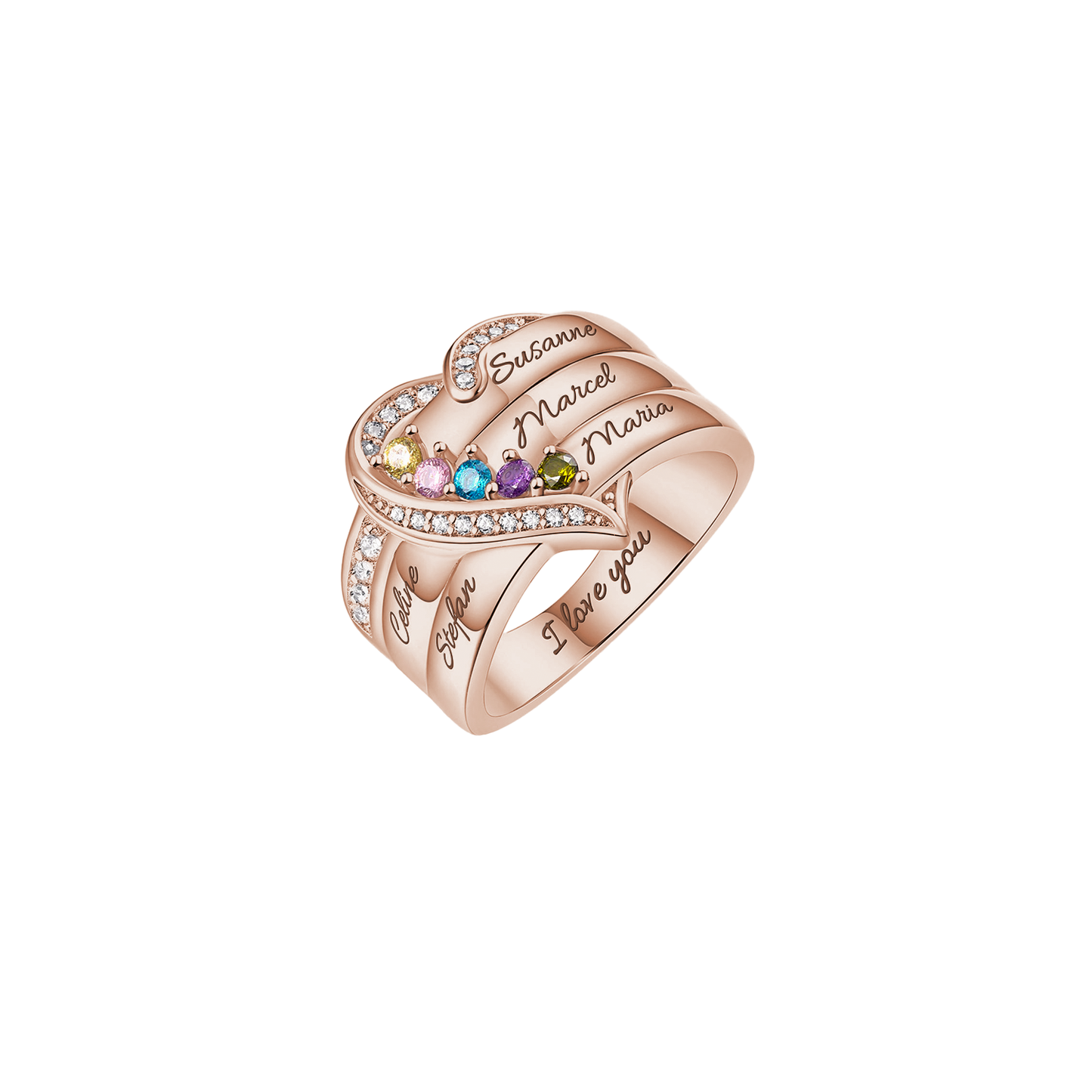 Personalised Ring with Birthstones