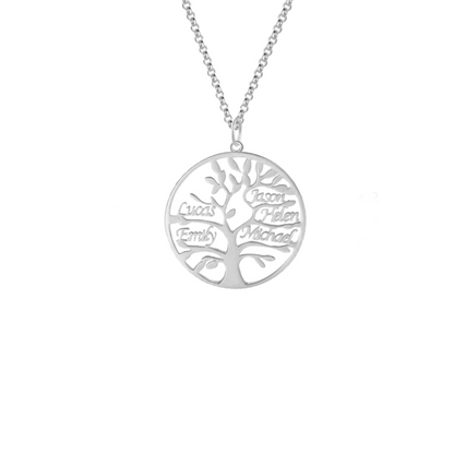 Customisable Family Tree Necklace with 1-9 Names