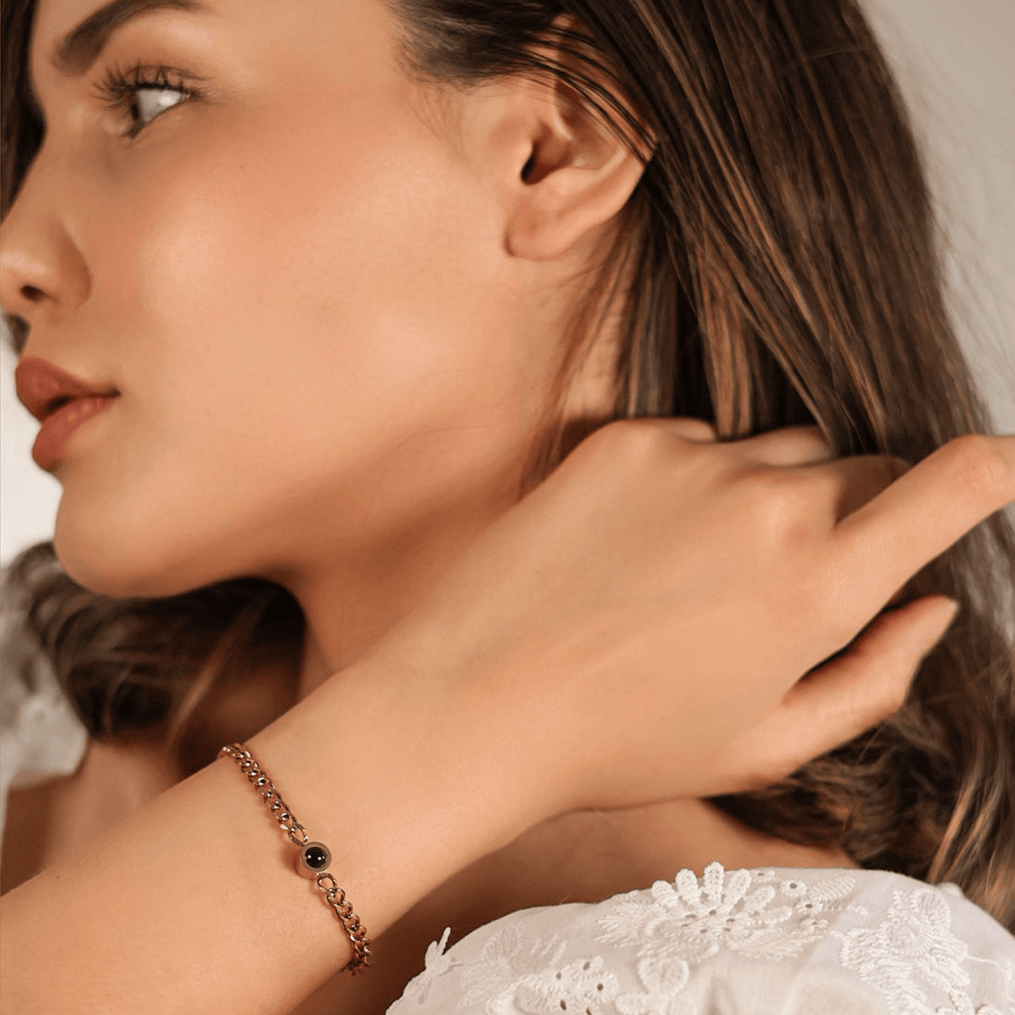 Personalised Cuban Projection Bracelet