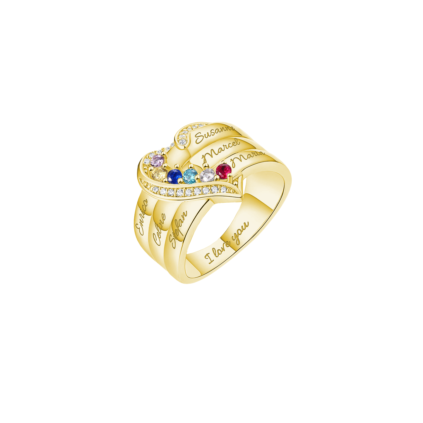 Personalised Ring with Birthstones