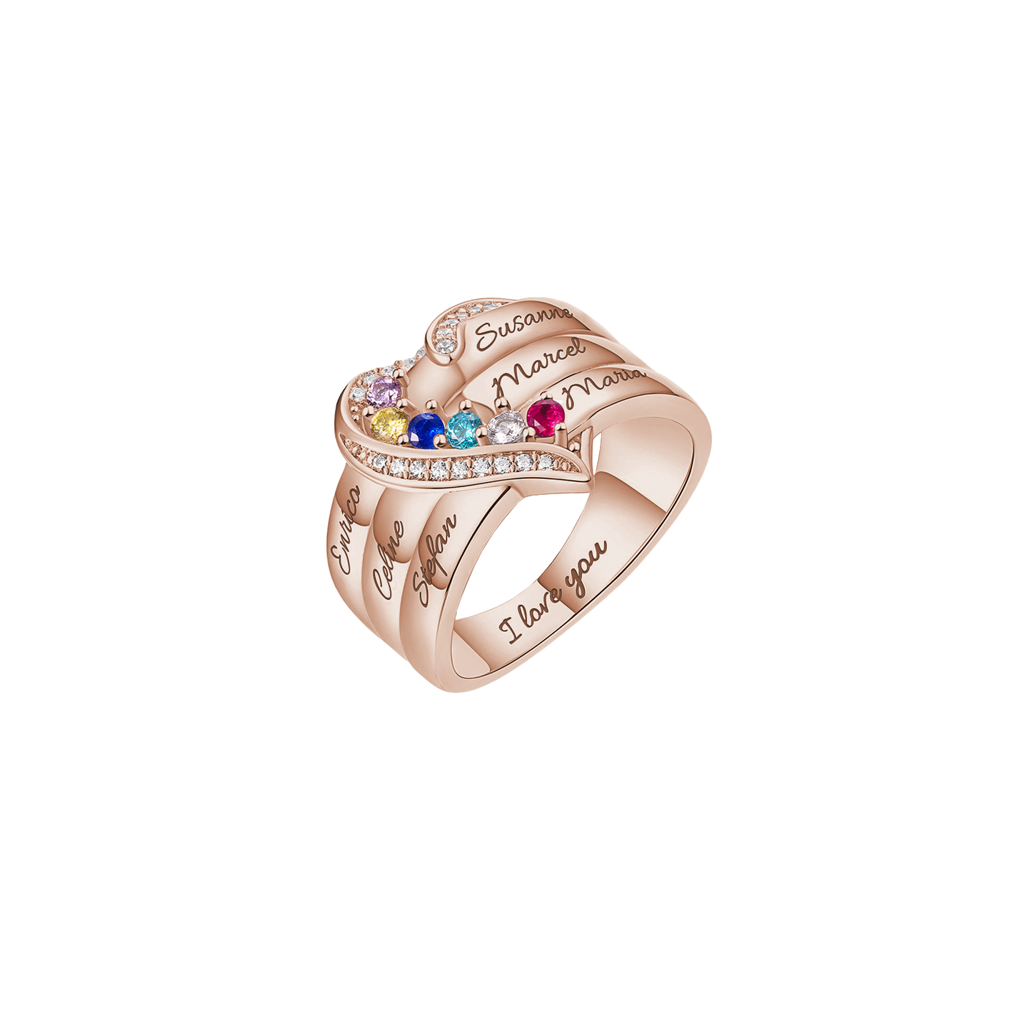 Personalised Ring with Birthstones