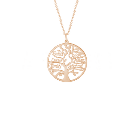 Customisable Family Tree Necklace with 1-9 Names