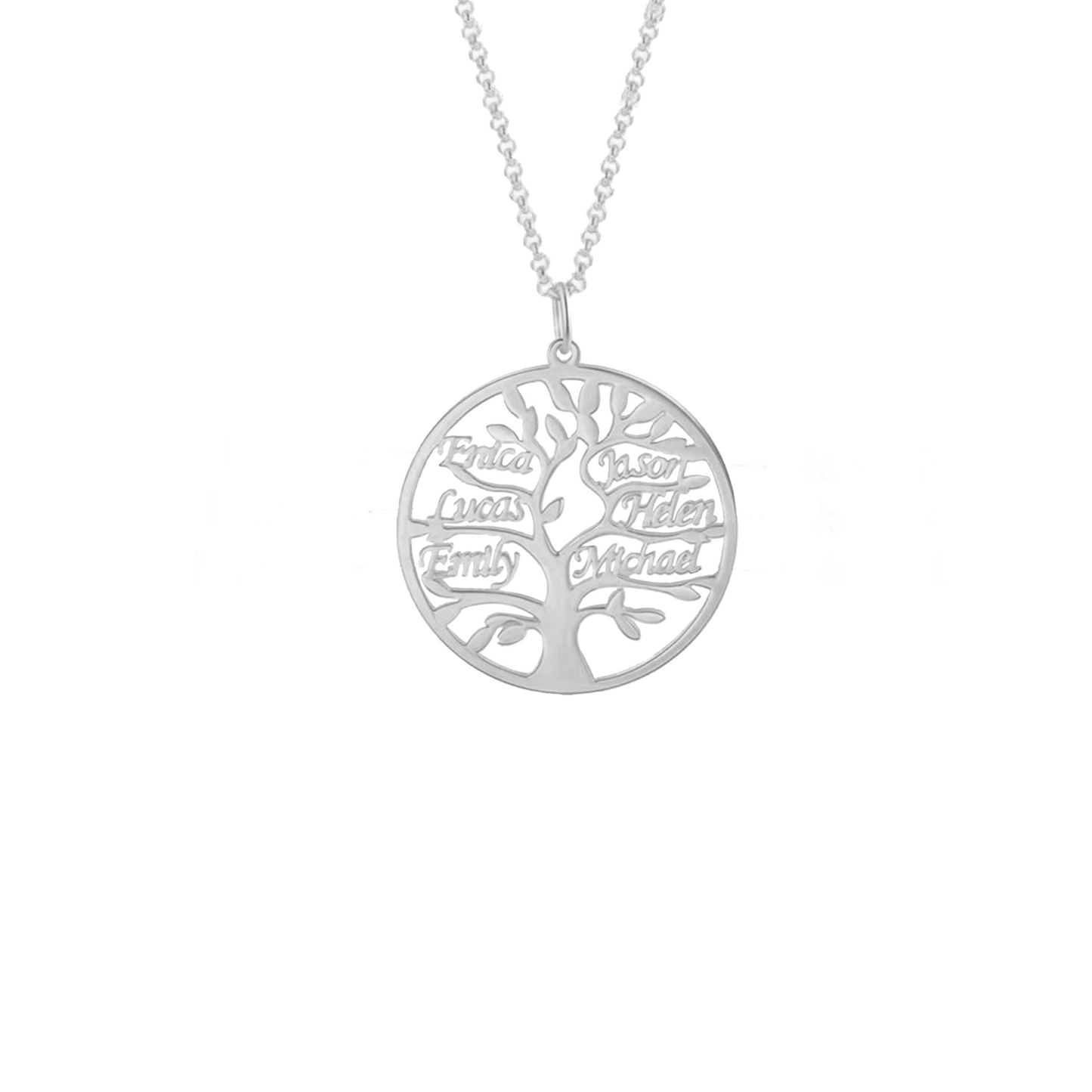 Customisable Family Tree Necklace with 1-9 Names