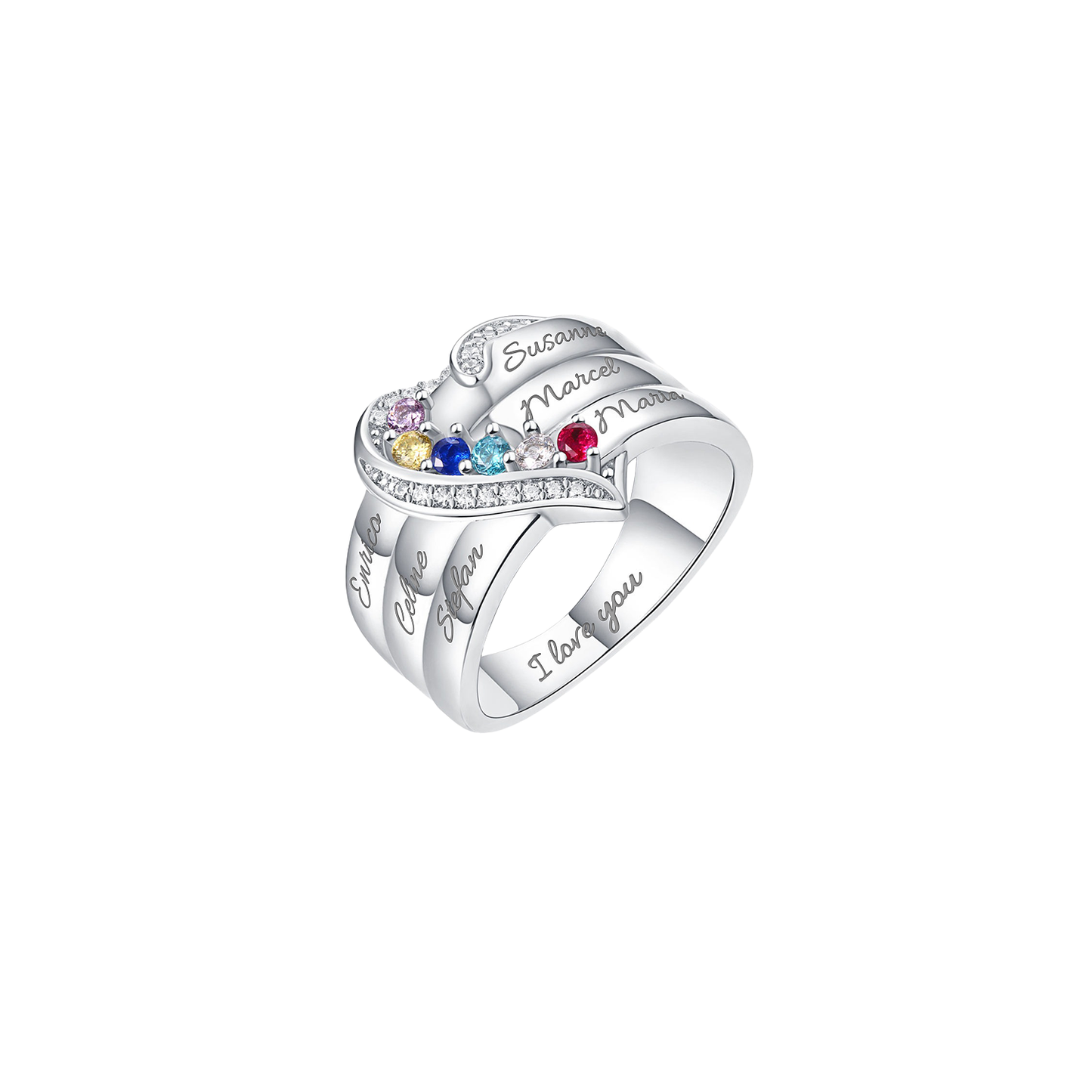 Personalised Ring with Birthstones