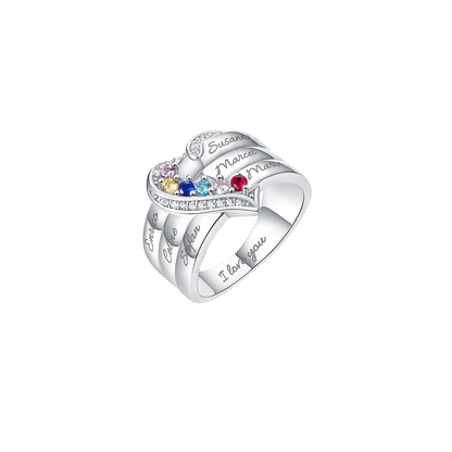 Personalised Ring with Birthstones
