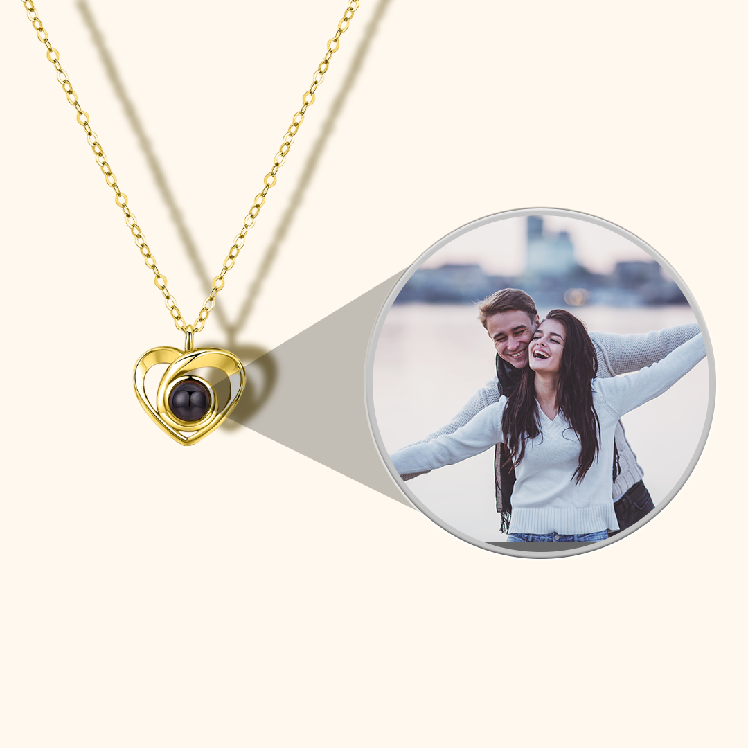 Heart Love Photo Projection Necklace