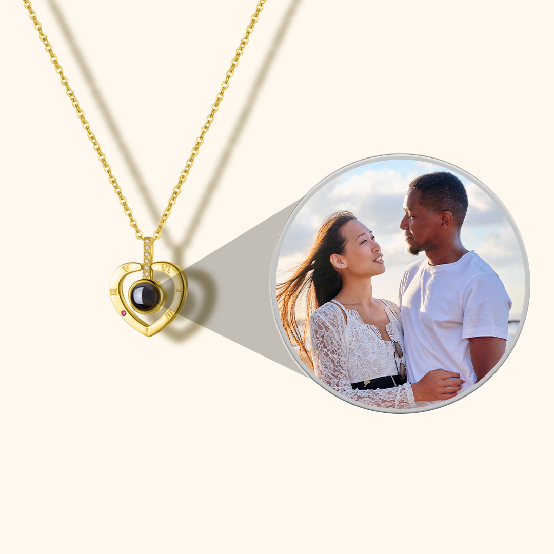Customisable Baby Projection Charm Necklace