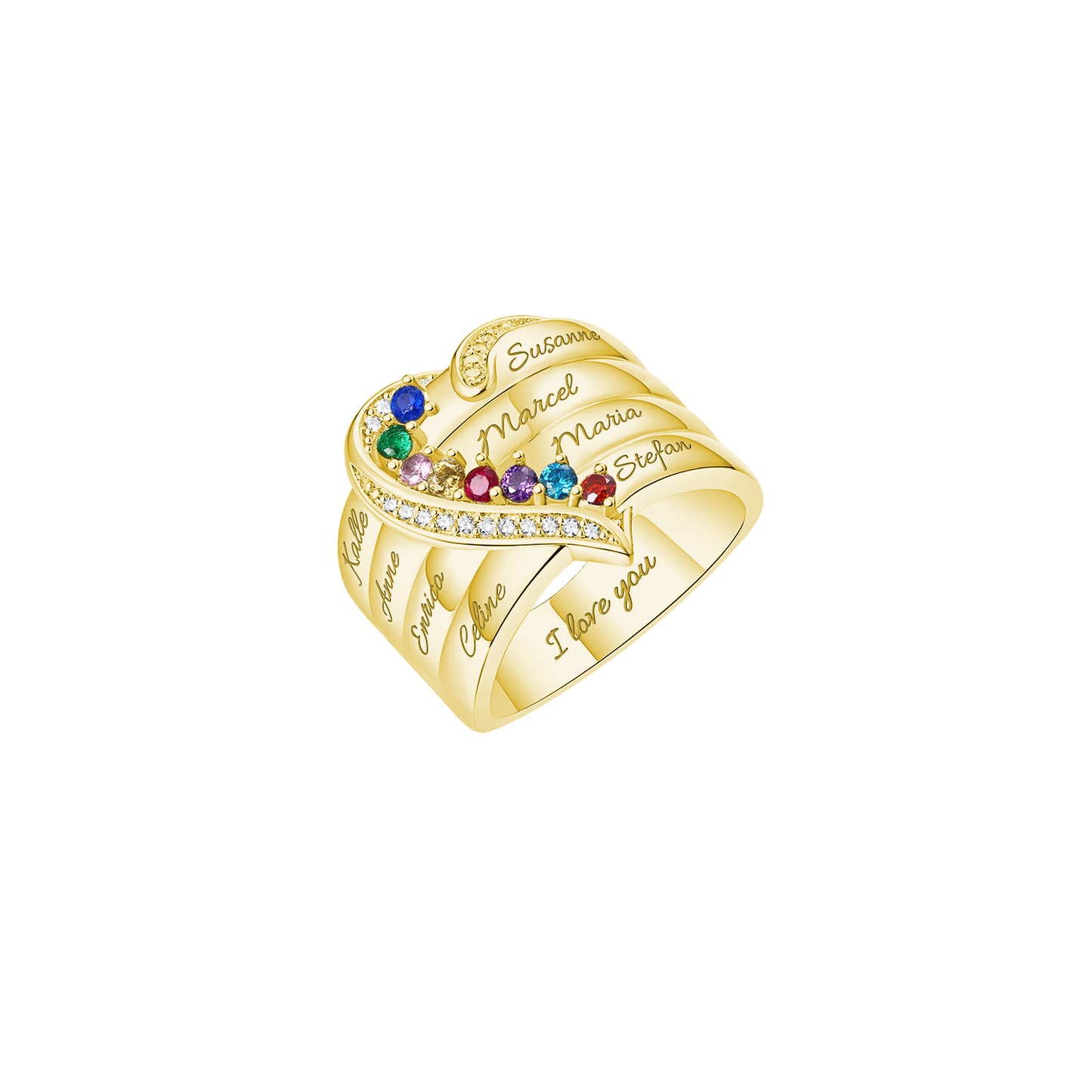 Personalised Ring with Birthstones