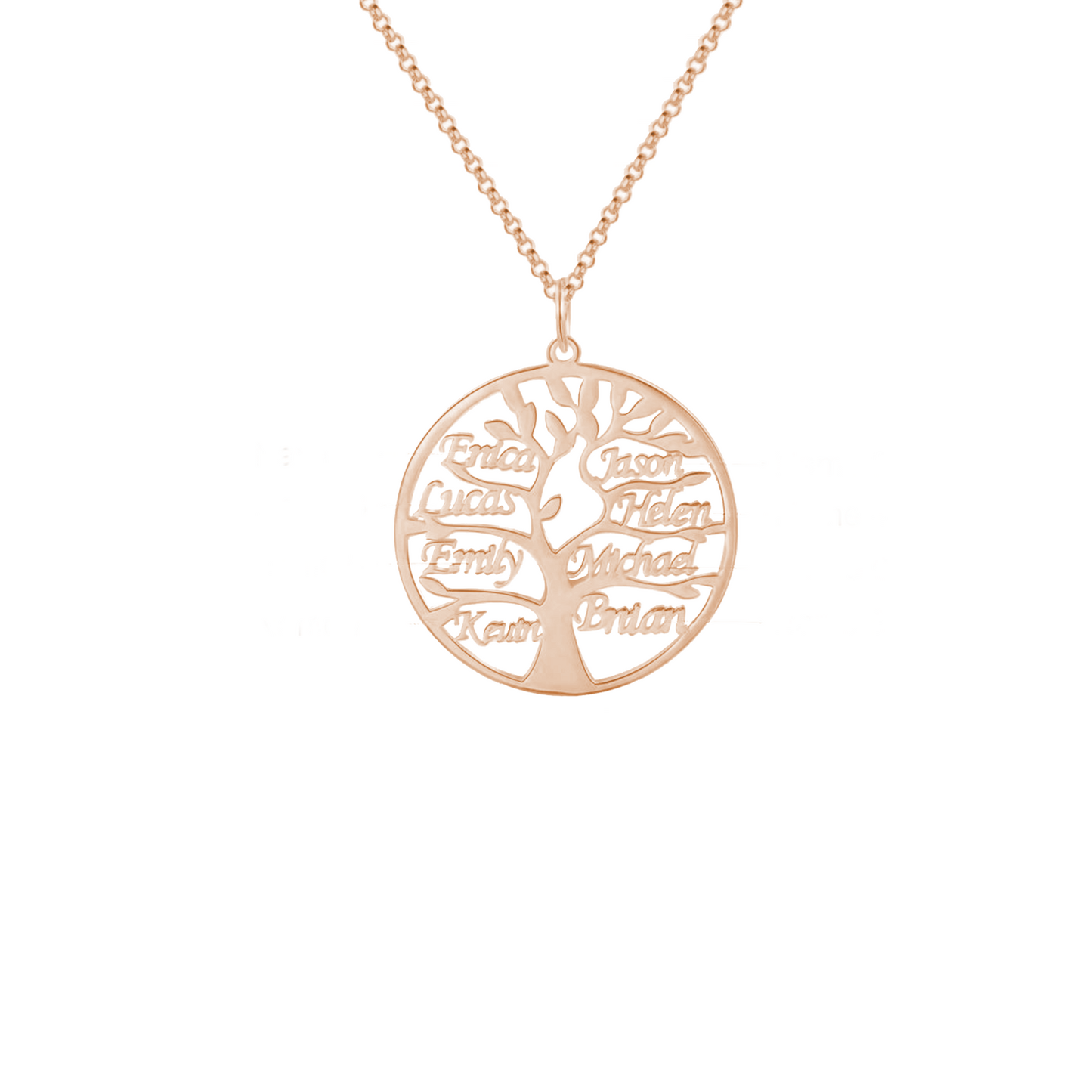 Customisable Family Tree Necklace with 1-9 Names