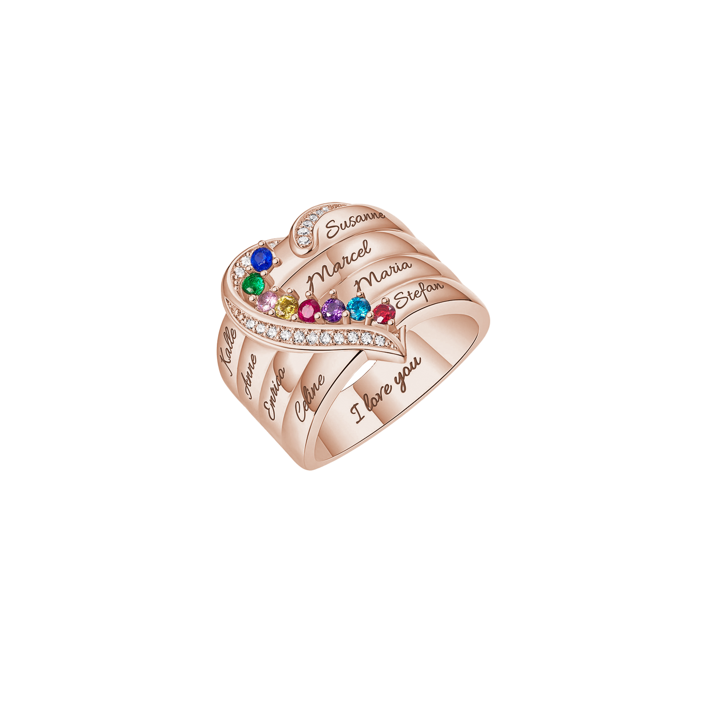 Personalised Ring with Birthstones