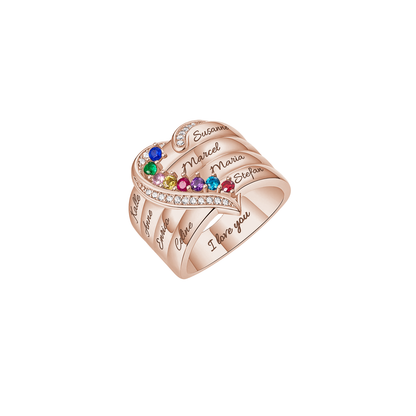Personalised Ring with Birthstones
