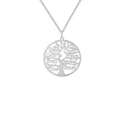 Customisable Family Tree Necklace with 1-9 Names