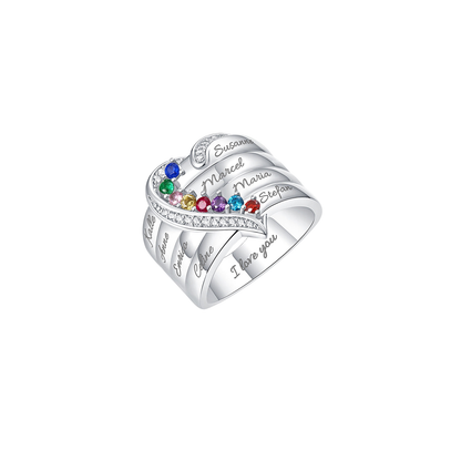 Personalised Ring with Birthstones
