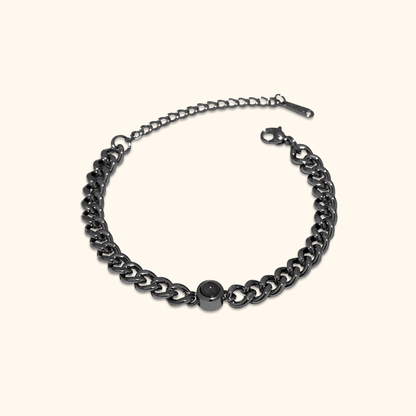 Personalised Cuban Projection Bracelet