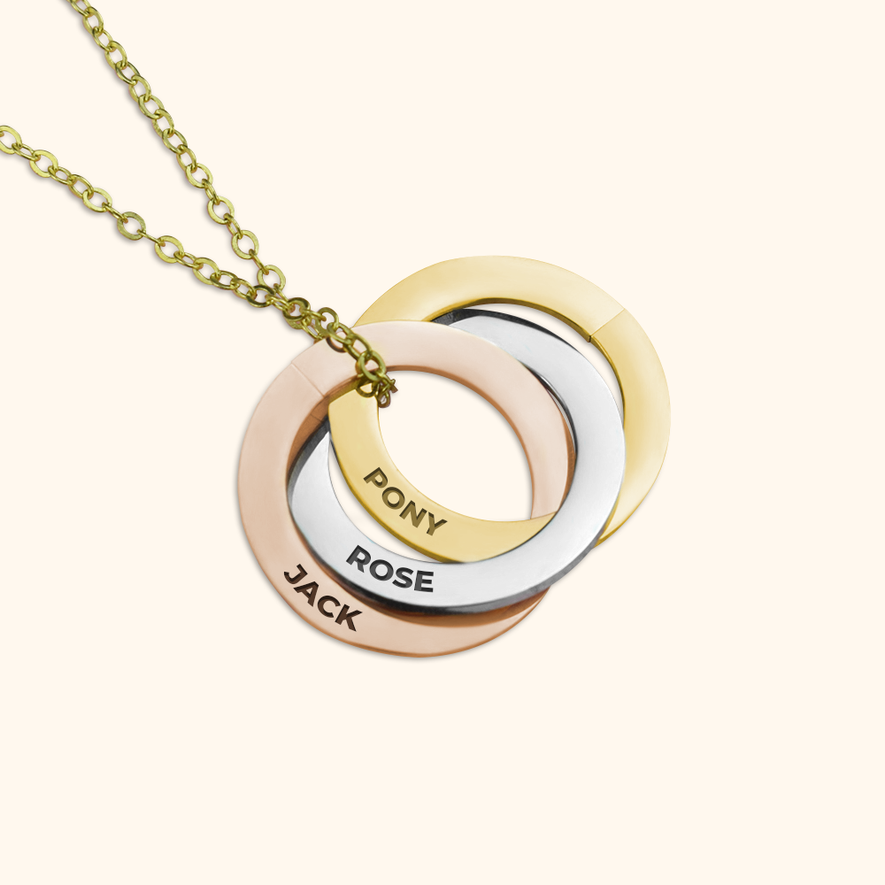 Personalised Linked Circle Necklace