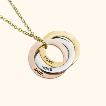 Personalised Linked Circle Necklace